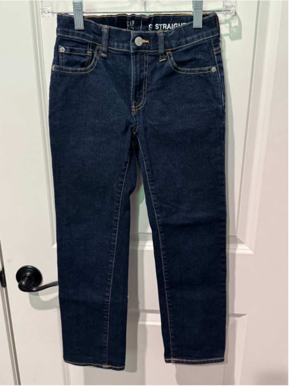 Boys Gap Blue Straight stretch elastic waist Jeans Size 8